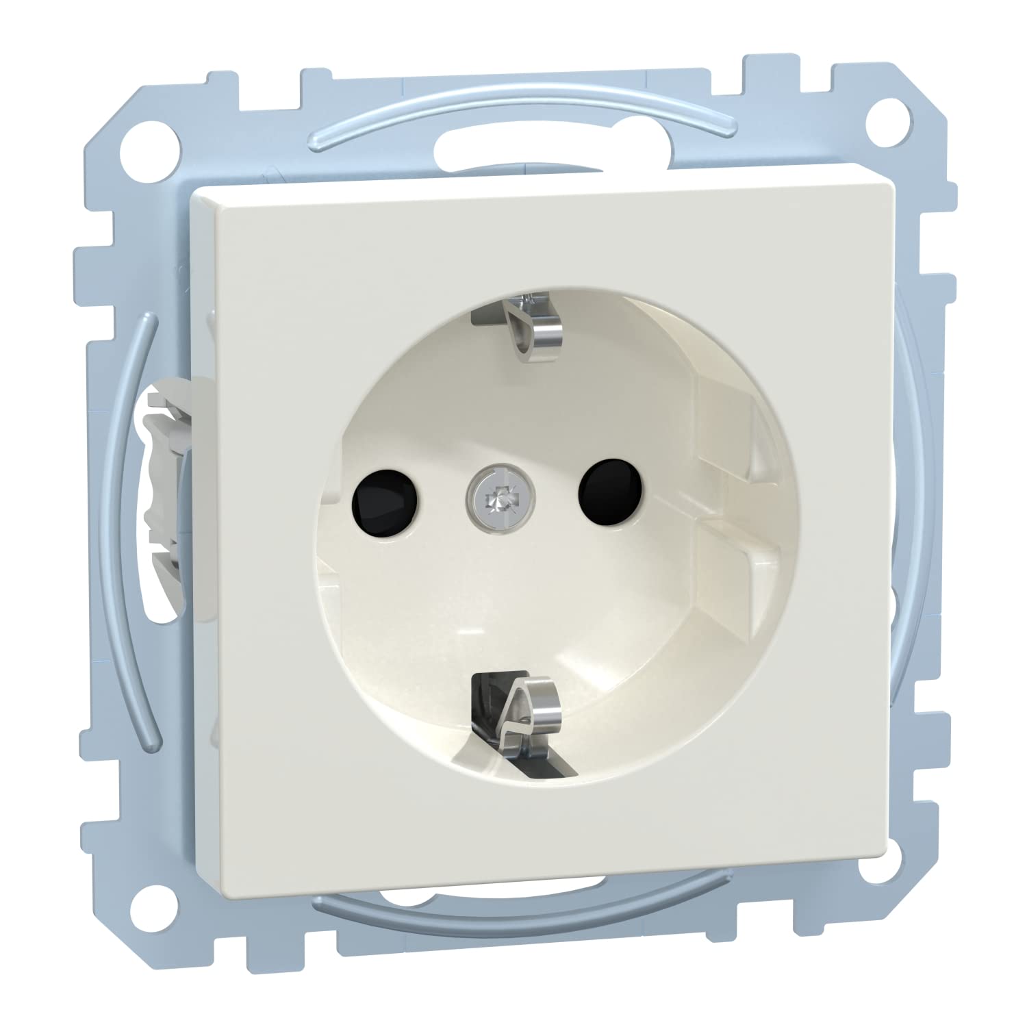 Schneider Electric Merten MEG2300-0319 Presa Schuko 2P+E - Colore Bianco Polare Lucido, Sistema QuickFlex, Design Classico, 16A, 250V