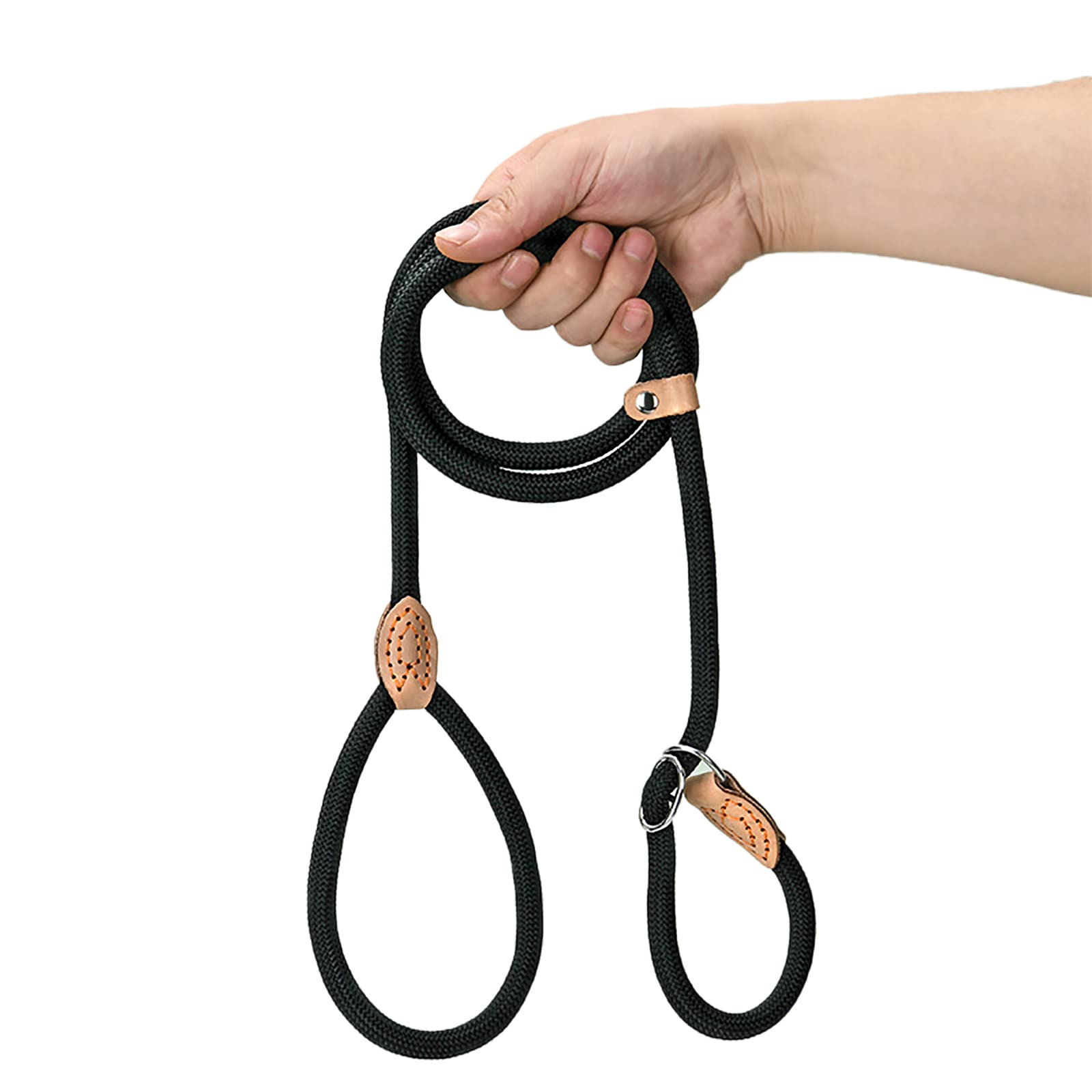 Correa antideslizante para perro, resistente, cómoda y fuerte, para perros grandes, medianos y pequeños, correa de entrenamiento para mascotas, color negro, 1 x 1,5 m