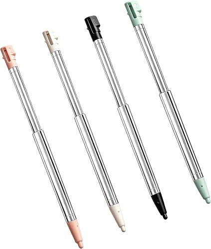 DSi Stylus Pen, Metal Retractable Replacement Stylus Compatible with Nintendo DSi, 4in1 Combo Touch Styli Pen Set Multi Color for NDSi