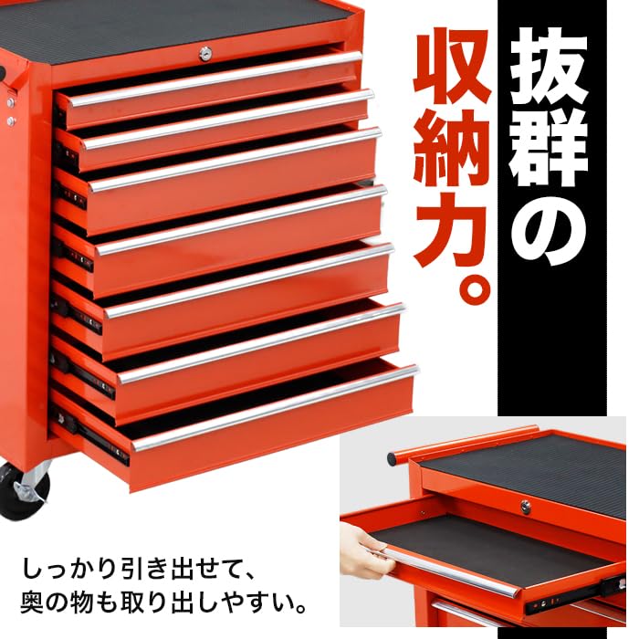 MASTER GRIP ローラーキャビネット ツールボックス セット 赤 工具箱 