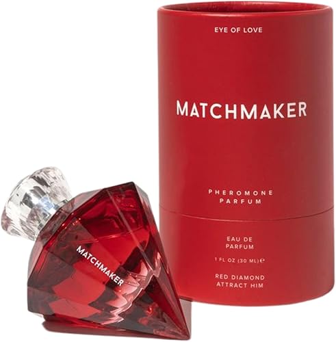 Eye of Love Matchmaker - Perfume de feromonas de diamante rojo para mujer, fragancias de larga duración con aroma cítrico floral, colonia a base de
