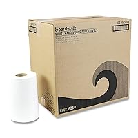 Vista 3 de Boardwalk 6250 - rollos de papel absorbente Hardwound, 1 capa sin perforar, color blanco, 106,68 m (caja de 12 rollos)