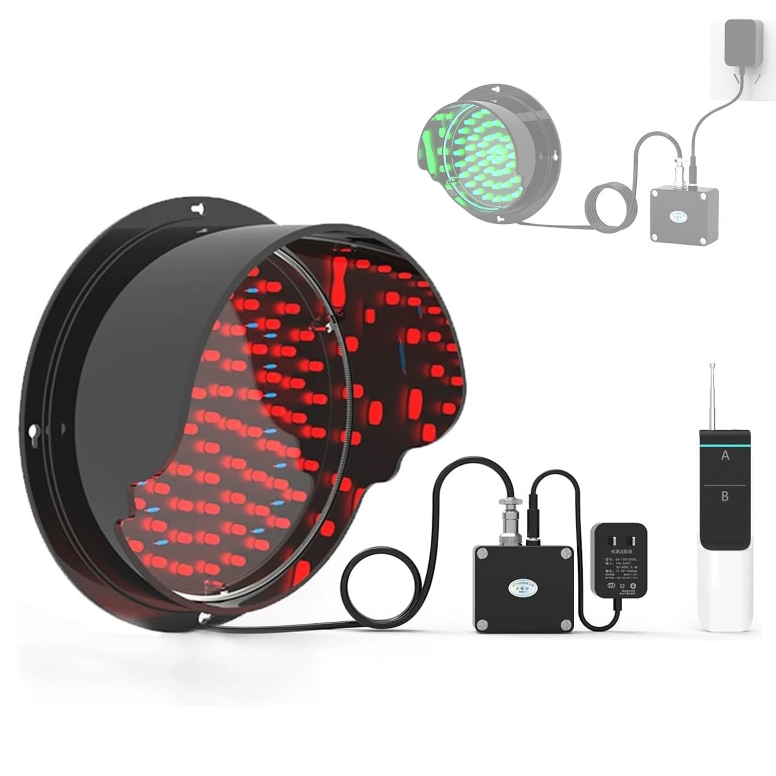 Feu de signalisation télécommande LED rouge vert IP67