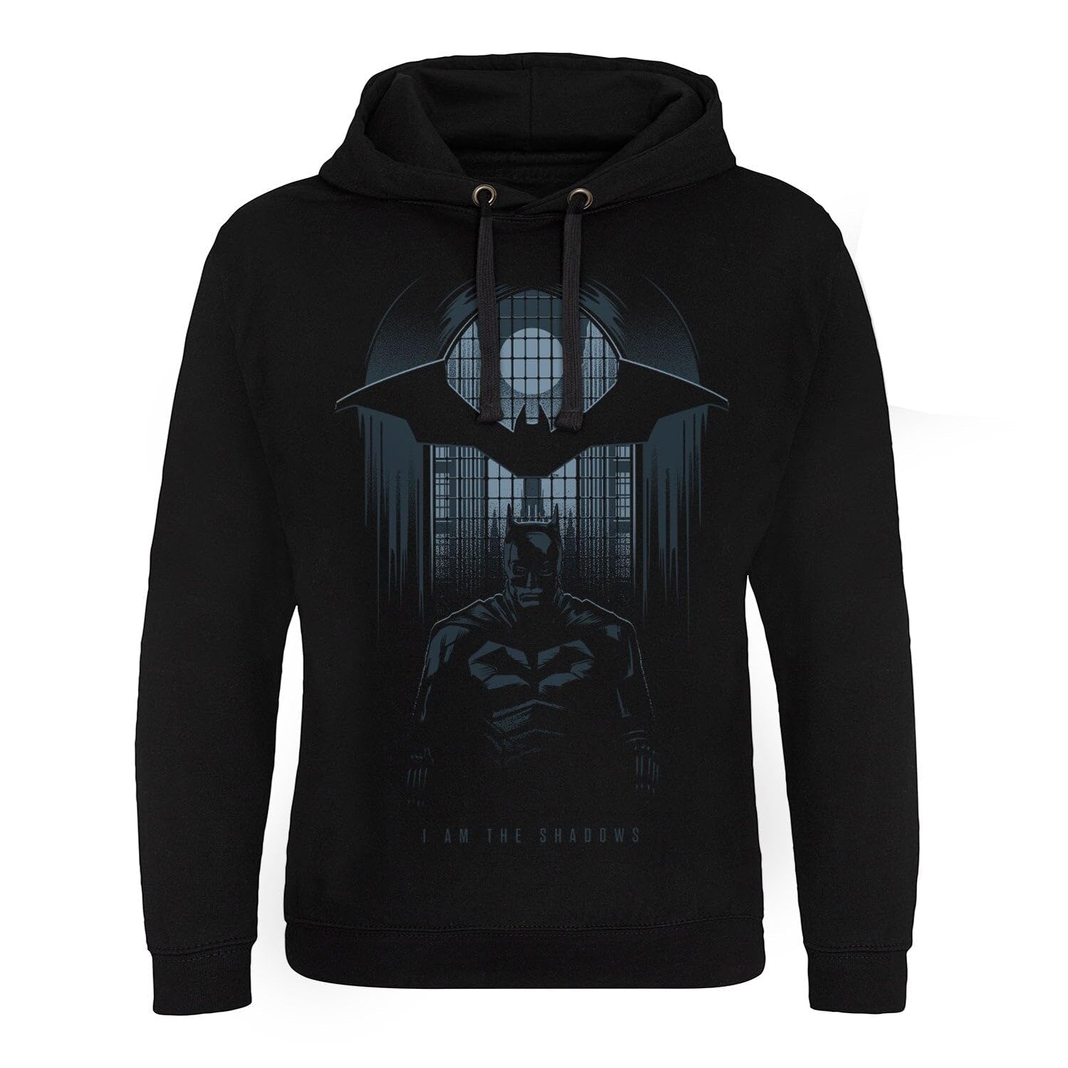 BATMAN Officially Licensed I Am The Shadows Epic Hoodie (Black), Medium