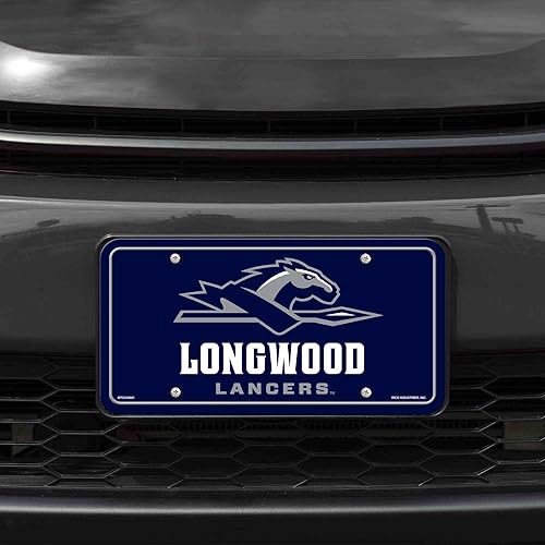 Miniatura 69 de NCAA etiqueta de metal para auto, negro