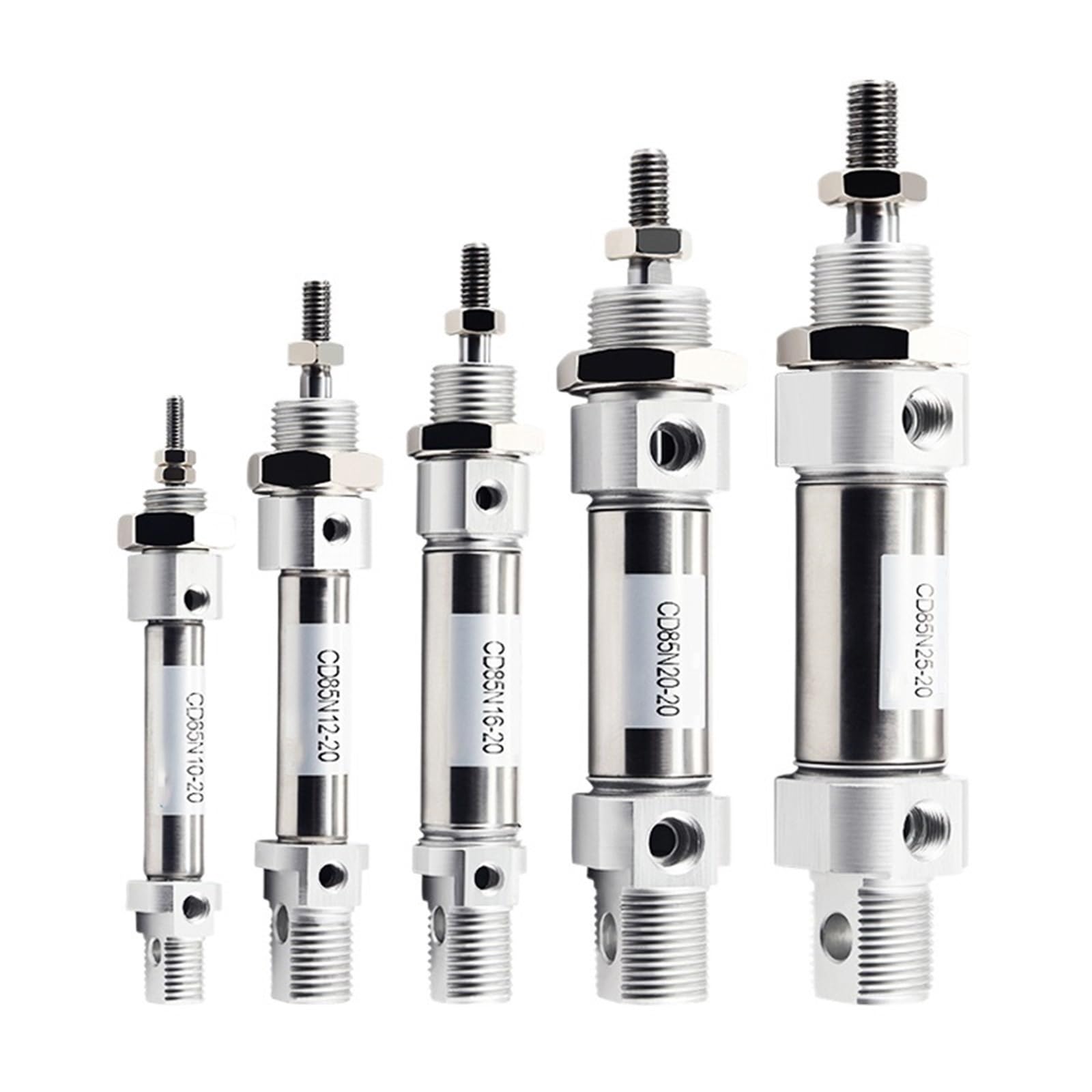 Cilindro de aire compacto C85N10 de doble efecto: optimice su maquinaria con carrera de 15mm