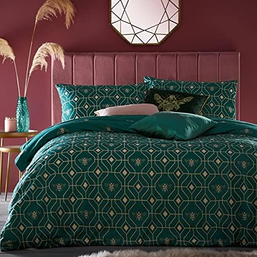 furn. Bee Deco Duvet Cover Set, Emerald, 230 x 220 cm