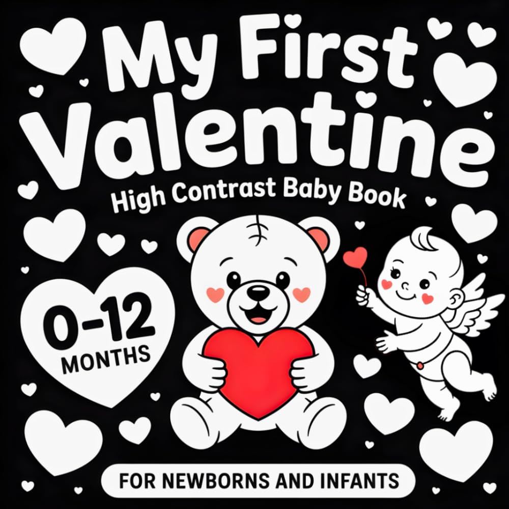 My First Valentine High Contrast Baby Book: Simple Black & White Images for Newborns and Infants 0-12 Months to Stimulate Early Vision Development