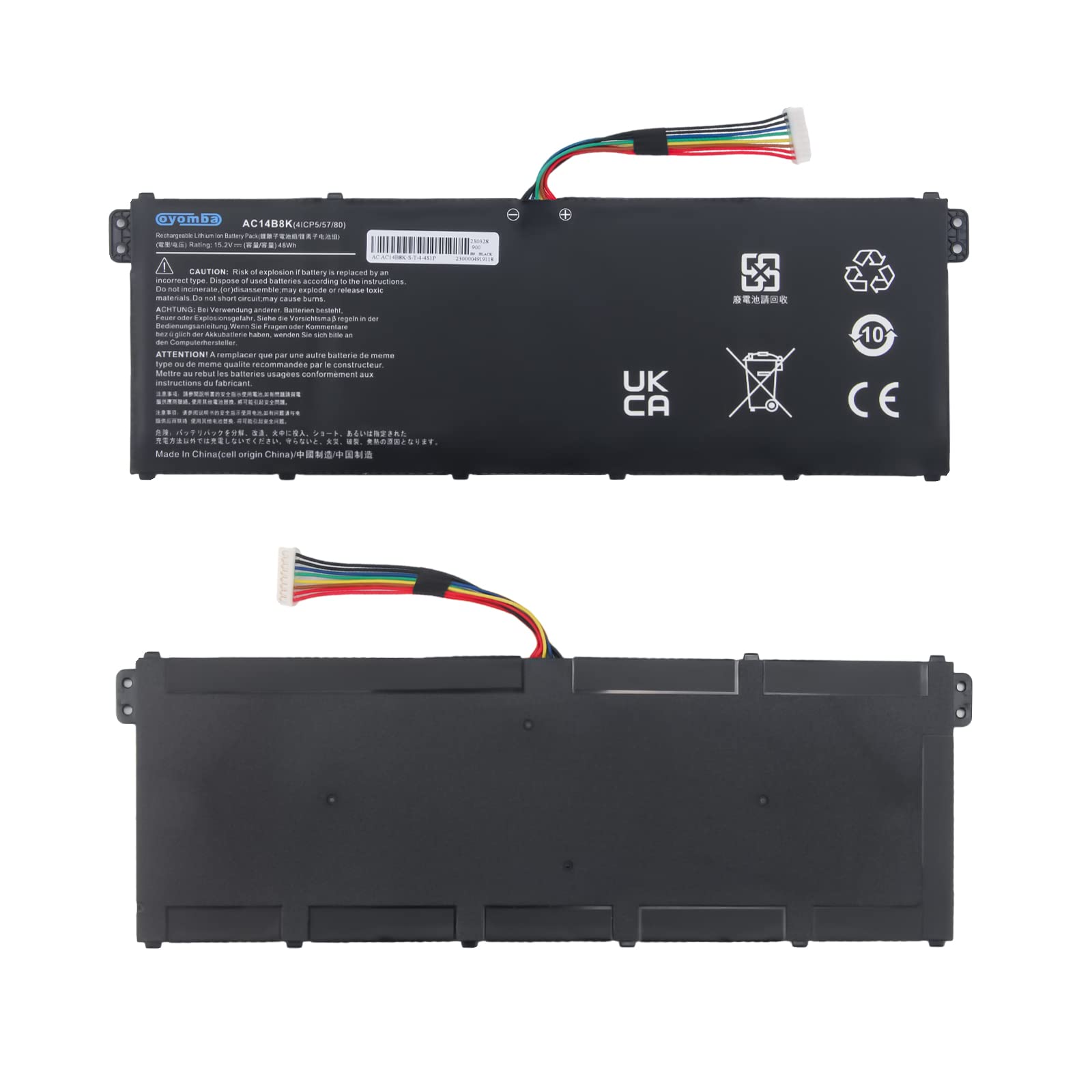JPking AC14B8K AC14B3K Laptop Batterij voor Acer Aspire R11 R3