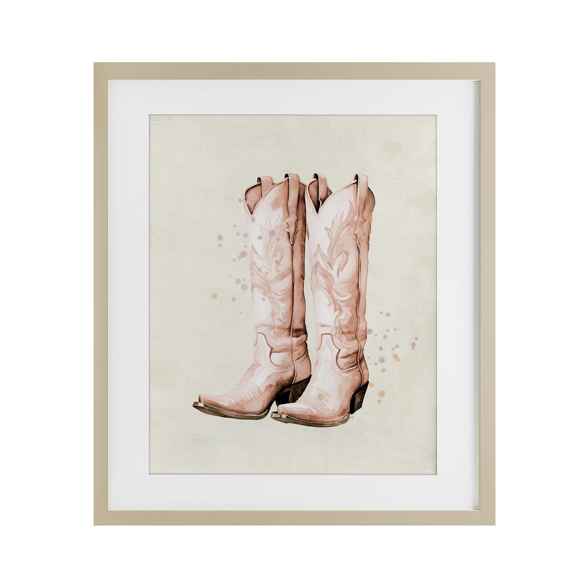 Bottes pastel Howdy Cowgirl de Stupell Industries cadre photo deco salon