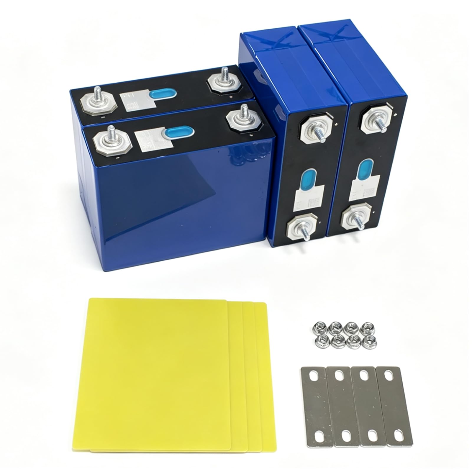 EVE LiFePO4 Cell 3.2V 116Ah A41 Grade A Deep Cycle Battery | Lithium Iron Phosphate Rechargeable Battery Max. Discharge 300A/3C,Included M6 Nuts and Bus Bars