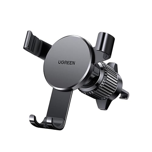 Immagine del prodotto UGREEN Porta Cellulare da Auto gravità Aggiorna Gancio per Bocchetta dell'Aria, Supporto Telefono Compatibile con iPhone 15 14 13, Galaxy A14 A34, Xiaomi/Redmi Note, Oppo ECC. Nero