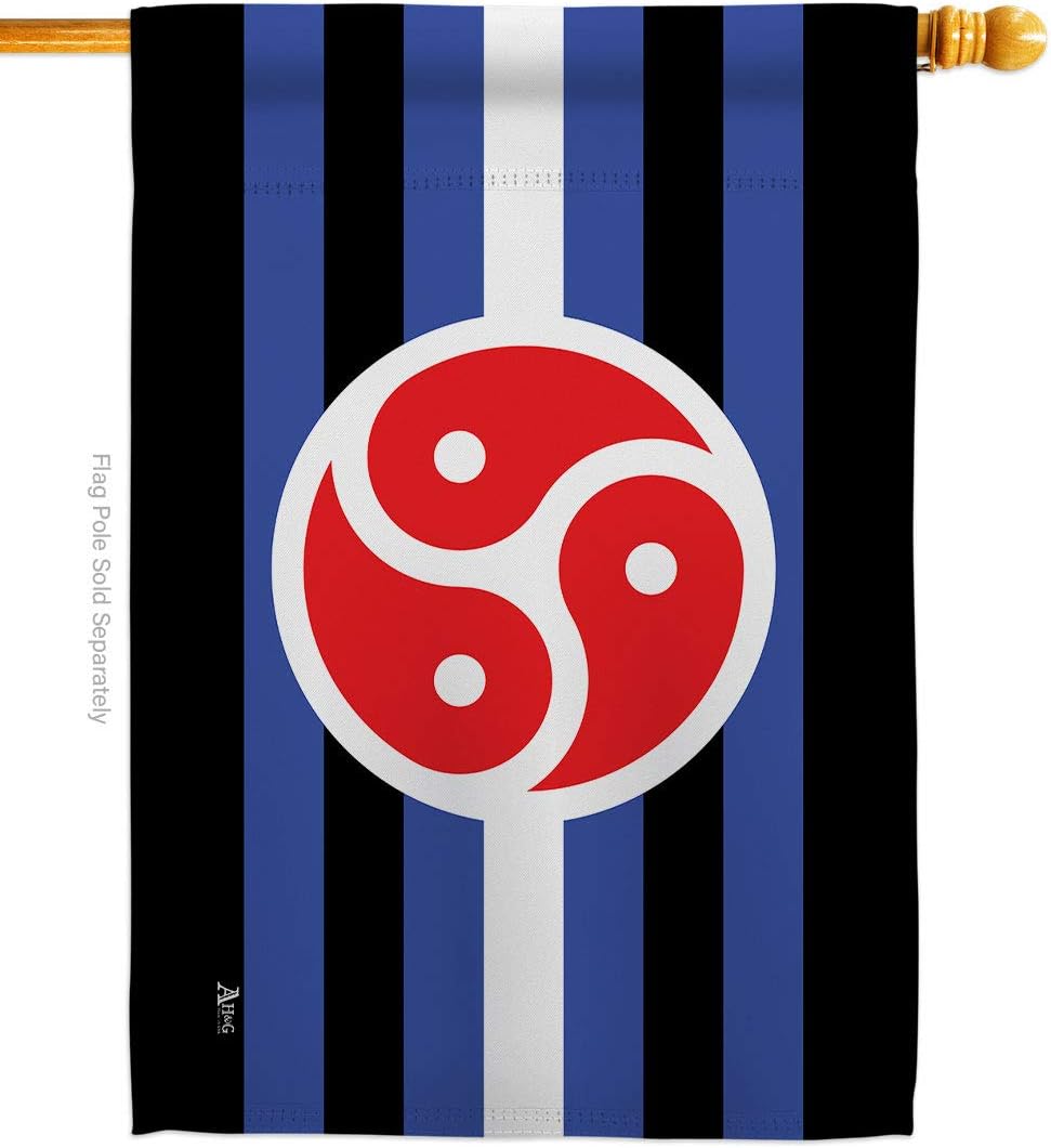 BDSM rights House Flag Support Pride Rainbow Love LGBT Gay Bisexual Pansexual Transgender Small Decorative Gift Yard Banner Made In USA 28 X 40