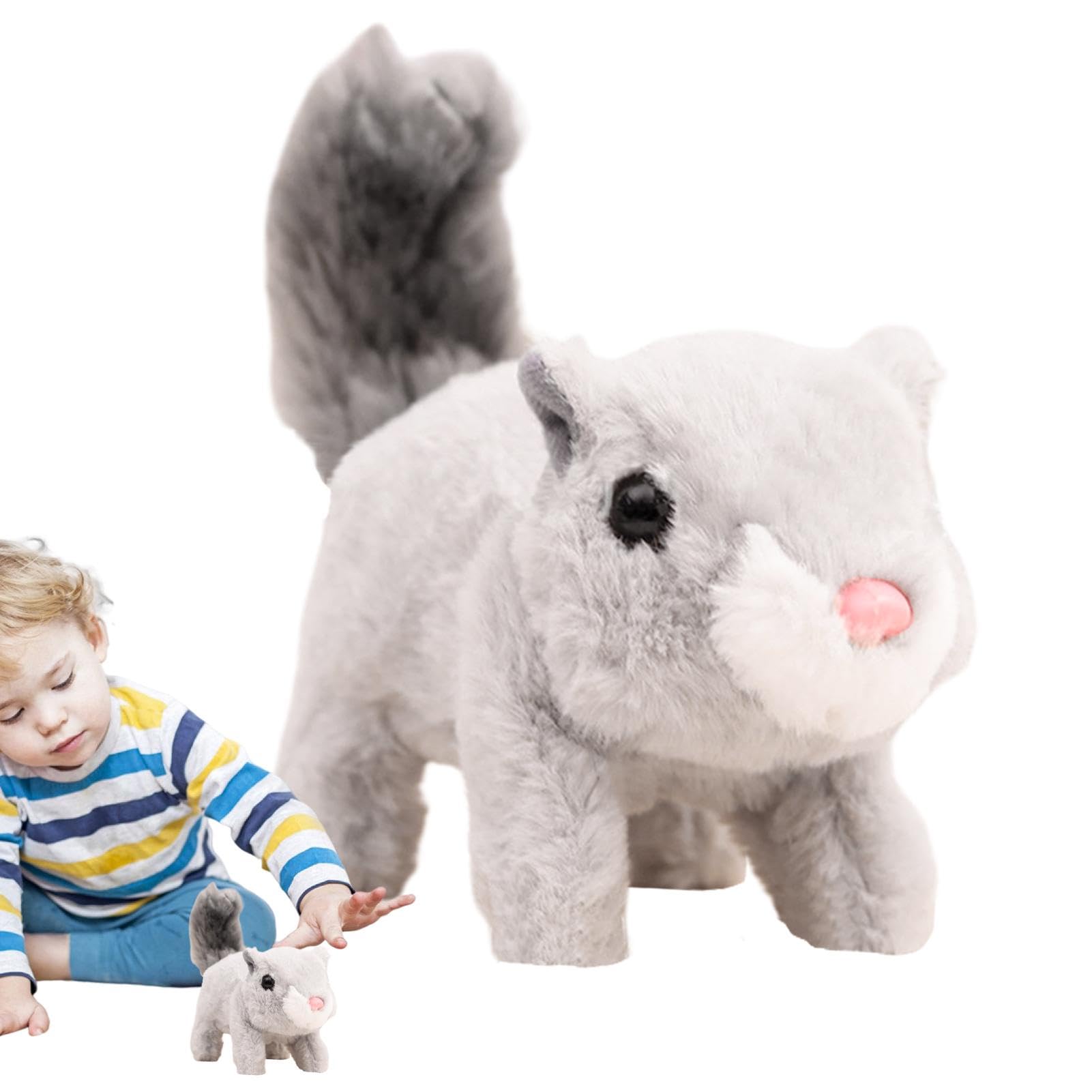 Moving Pet Toy Squirrel | Simulated Plush Squirrel - Live Interactive Cat Toy, Plush Cat Toys, Electric Simulated Pet Supplies for Home, Cat