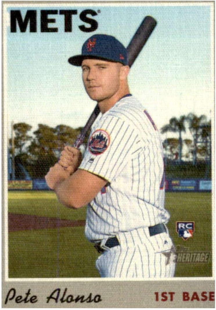 2019 Topps Heritage High Number 1970 Topps Cloth Stickers #19 Pete Alonso New York Mets Baseball Card