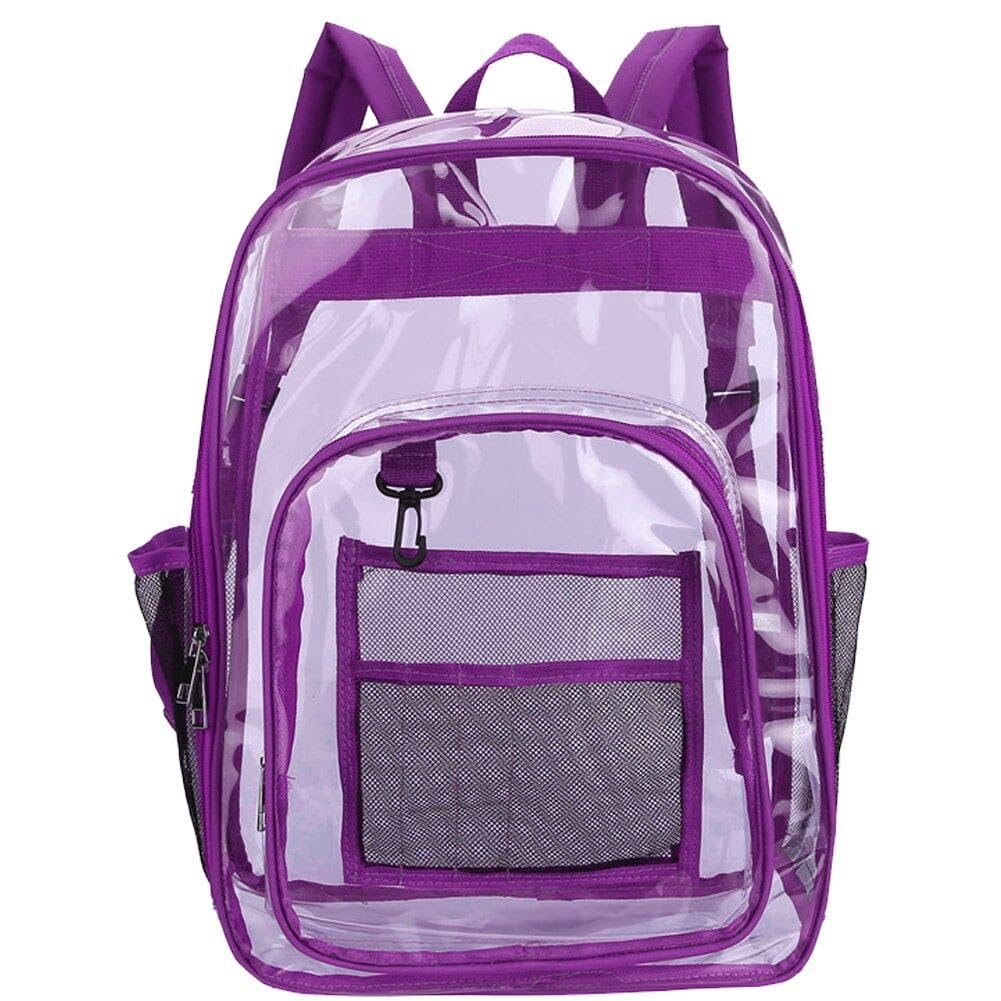 Sac à dos transparent de grande capacité en PVC étanche pour adultes et enfants