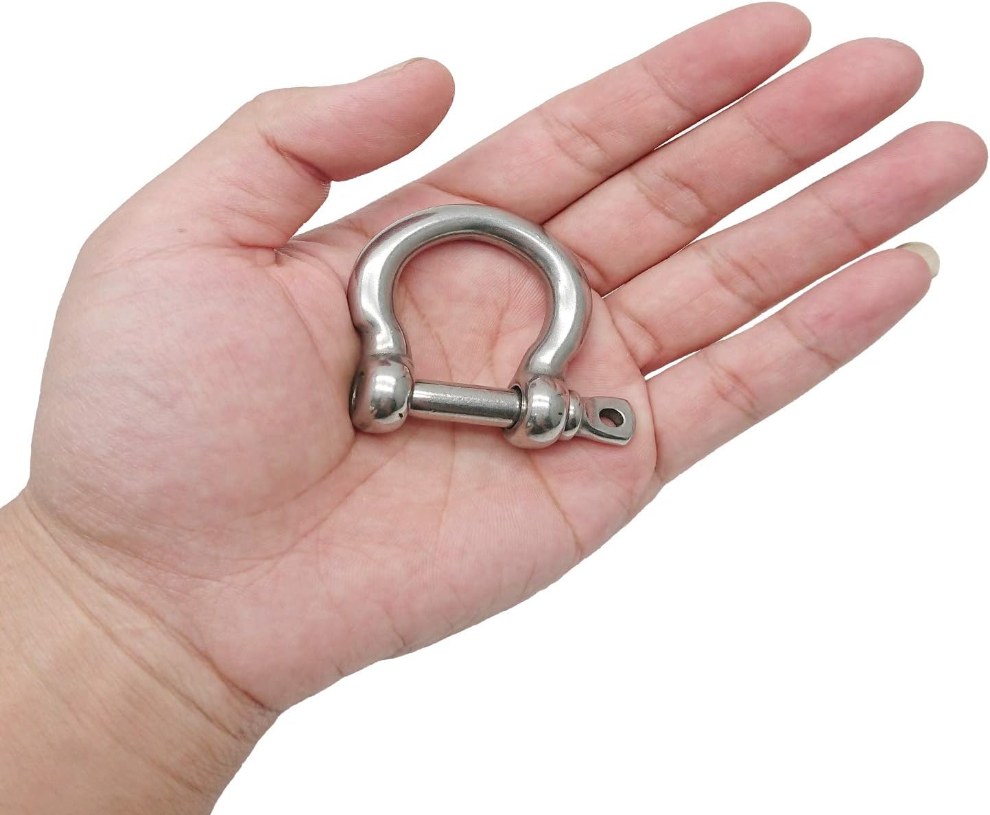 4 Pcs 5/16 Inch 304 Stainless Steel D Ring Shackles 8 mm Screw Pin Anchor Shackle for Traction Steel Wire, 8 mm : Industrial & Scientific