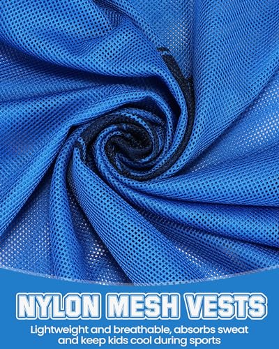 Image of Suhine 48 Pcs Adult Pinnies for Sport Soccer Nylon Mesh Scrimmage Vest Mesh Basketball Football Team(Cute Color,XXL)