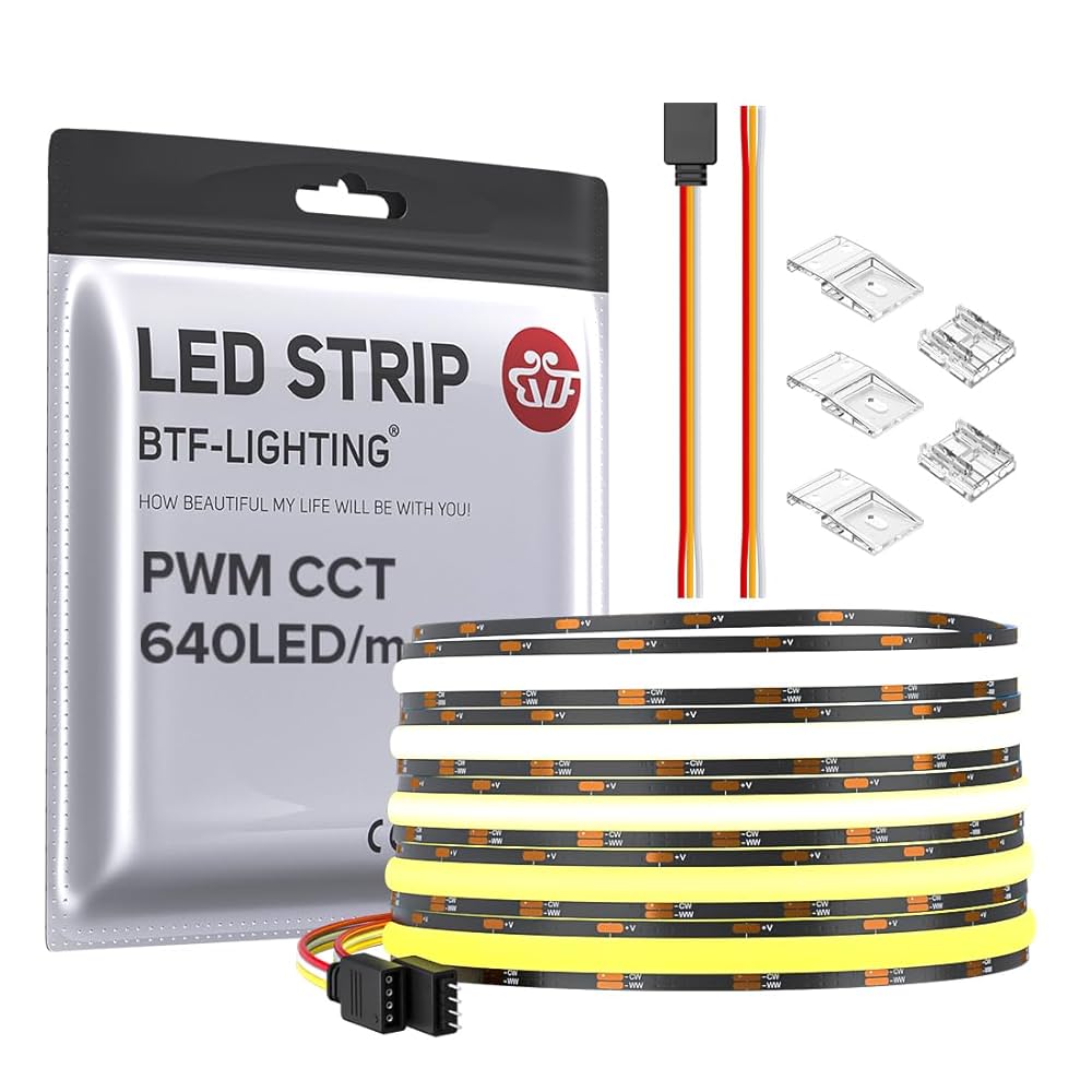 【在庫処分】BTF-LIGHTING FCOB COB IC LEDテープライト Amazon.com: BTF-LIGHTING FCOB WS2811 IC RGB COB LED Strip