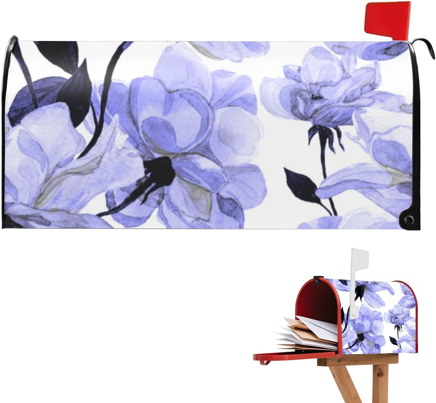 Spring Floral Tropical Decor Mailbox Cover Magnetic Oxford Cloth Mailbox Covers Aesthetic Decorative Oxford Cloth Letter Box Cover Strong Magnet Postbox Covers Beautiful Garden Decor Gift 21 × 25 inch