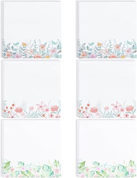 Mr. Pen- Wildflower Sticky Notes, 3"x3", 6 Pack, 300 Sheets