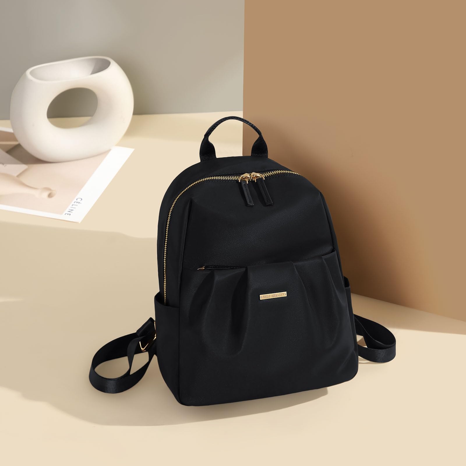 Mochila Mujer Pequeña Mochilas Portátil 13 Pulgadas Ordenador Backpack Mochila Bolso Mochila Viaje Antirrobo, Impermeable Casual Mini Backpack para Oficina Universidad Compras Uso Diario