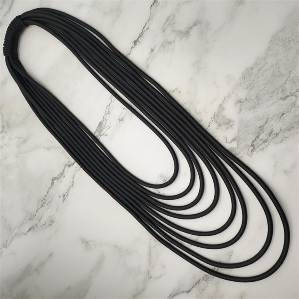 New Rubber Necklaces Handmade Multi-Strand Statement Jewelry
