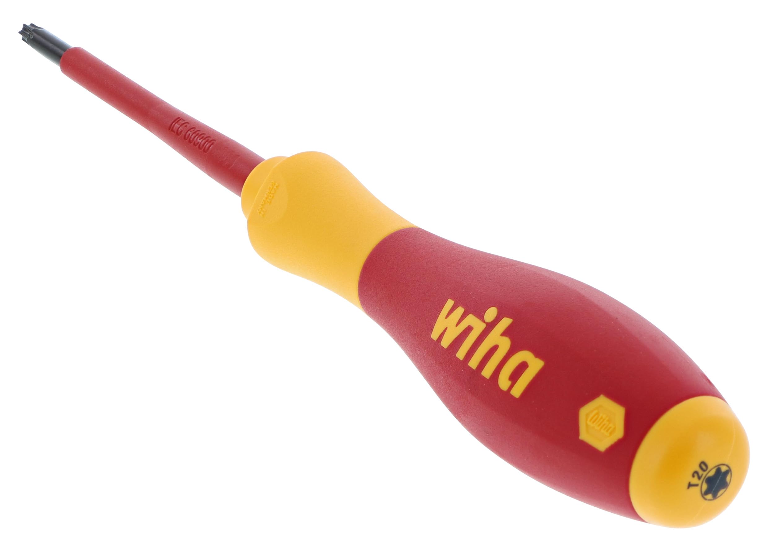 Wiha Tamper Resistant Torx Screwdriver - T10 X 80mm Security Bit With Soft Grip Handle