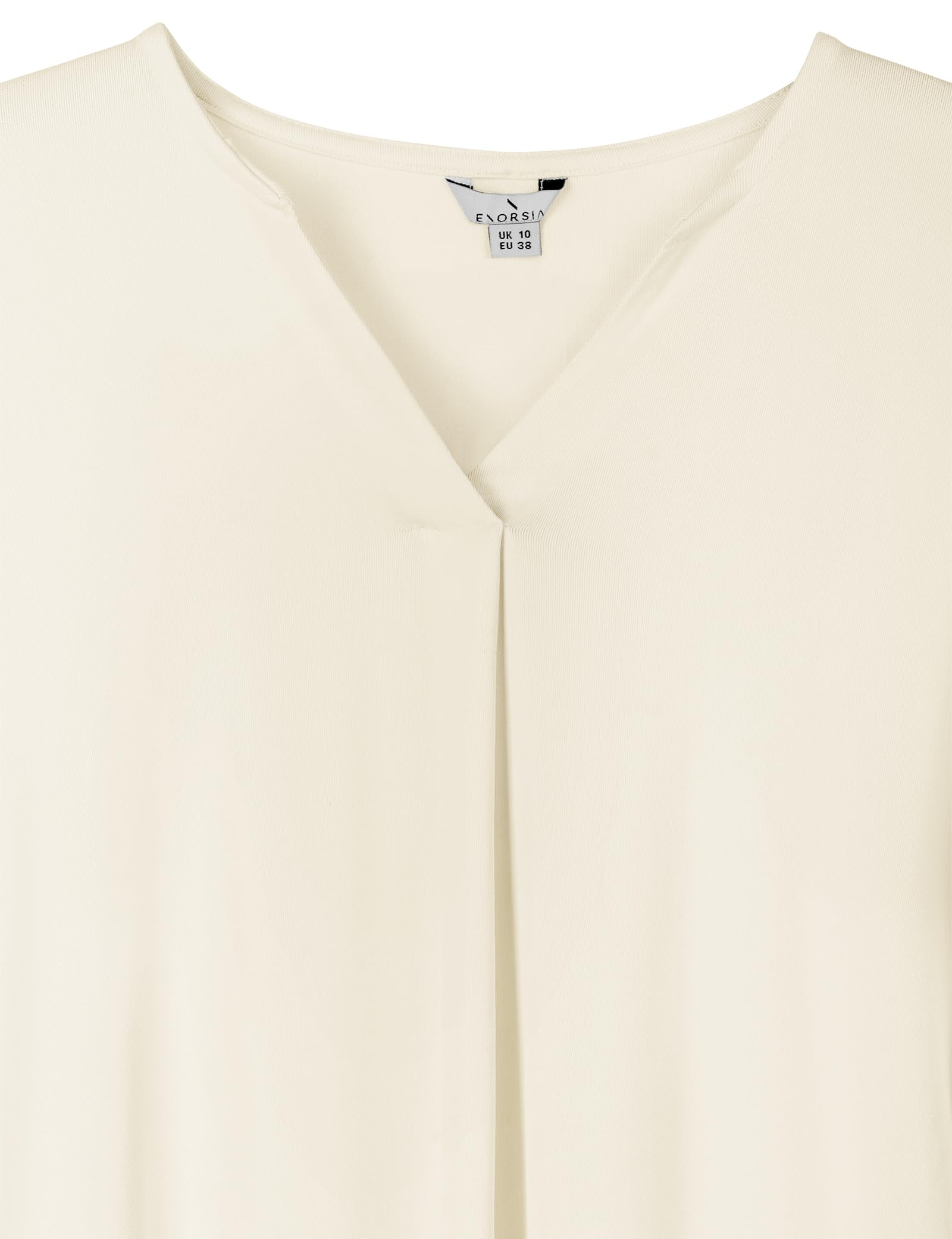 Top da donna in jersey plissettato con scollo a V sul davanti, morbido tessuto liscio, elegante, casual e da indossare tutti i giorni, top da donna comodo e versatile, perfetto per jeans e