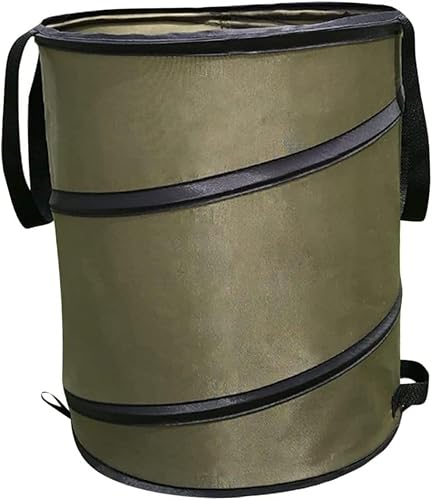 Collapsible Garden Waste Bag Reusable Leaf Camping Popup Trash Heavy Duty
