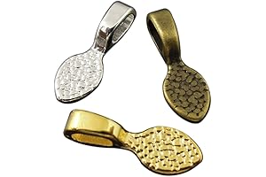 120pcs Mixed 3 Styles Tibetan Silver Bronze Gold Glue on Bail Tag...