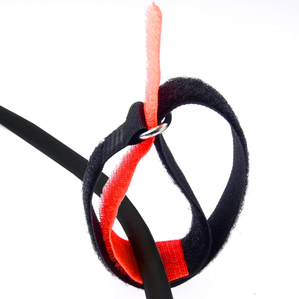 Infitronic INPKB2030ROT INPKB2030ROT-10 x Cable Ties with Metal Eyelet Velcro/Fleece on Different Sides (20 x 300 mm Red) - Image 3