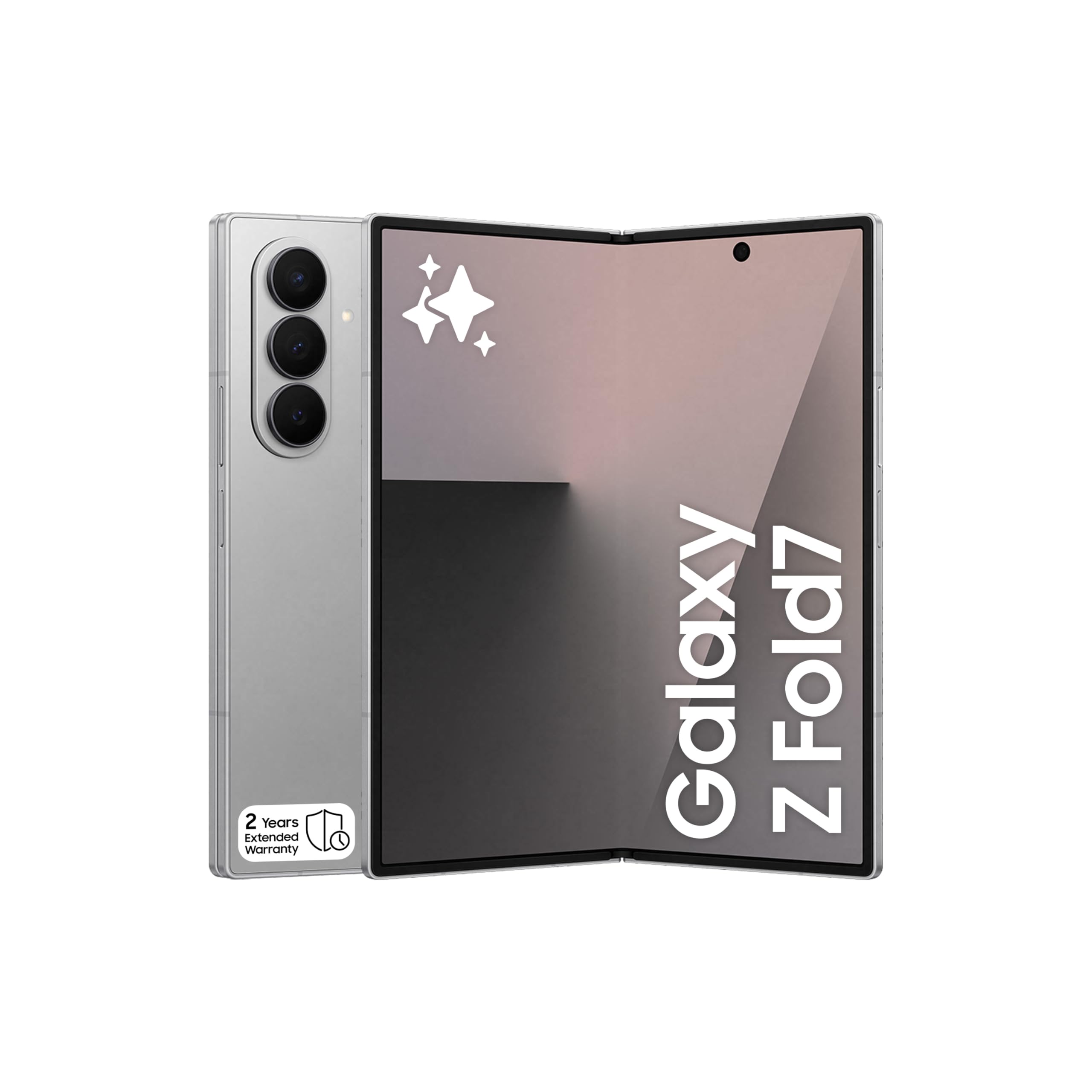 Samsung Galaxy Z Fold7, AI Phone, Silver Shadow, 512GB Storage, 12GB Memory, 200MP Camera, 3nm Processor, 4400mAh Battery, 2 Year Manufacturer Extended Warranty, Amazon Exclusive (UAE Version) Silver Shadow 512GB