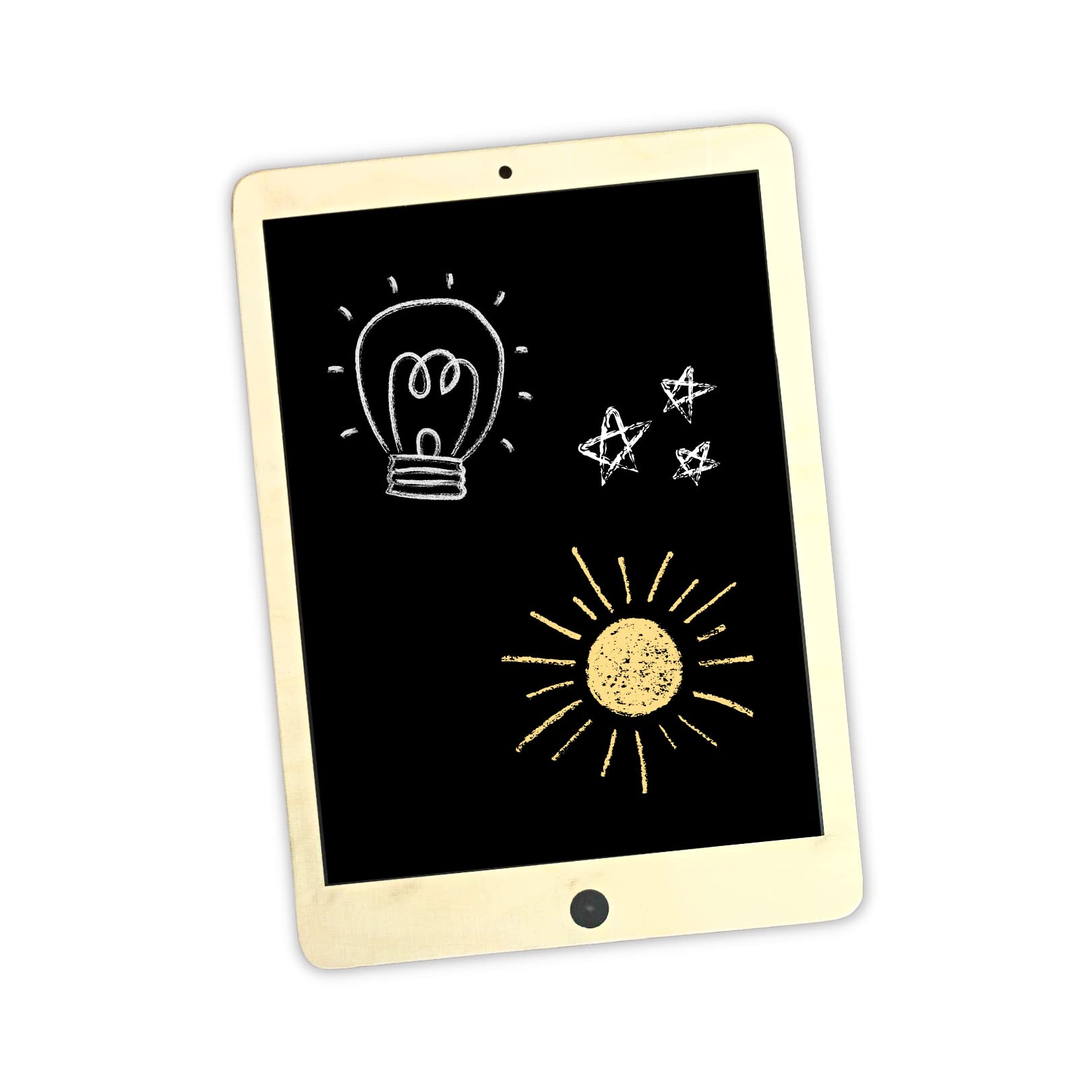 SWEETME Montessorian Graphics Tablet Board for Drawing and Writing, Suitable for Children and Parents, Portable in Wood, Chalks Included