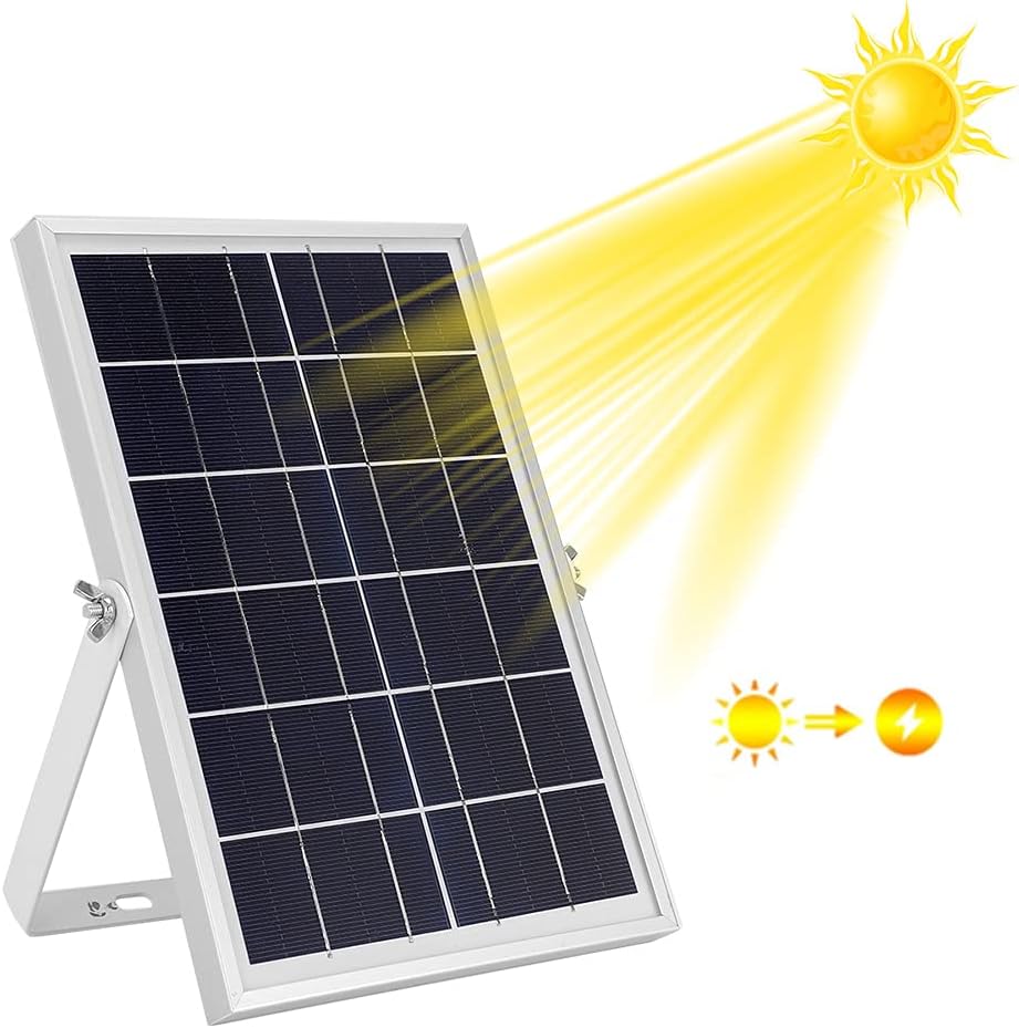 6W IP66 Solar Power Bank Panel Charger External Battery Charging 6V 1A for Security Camera