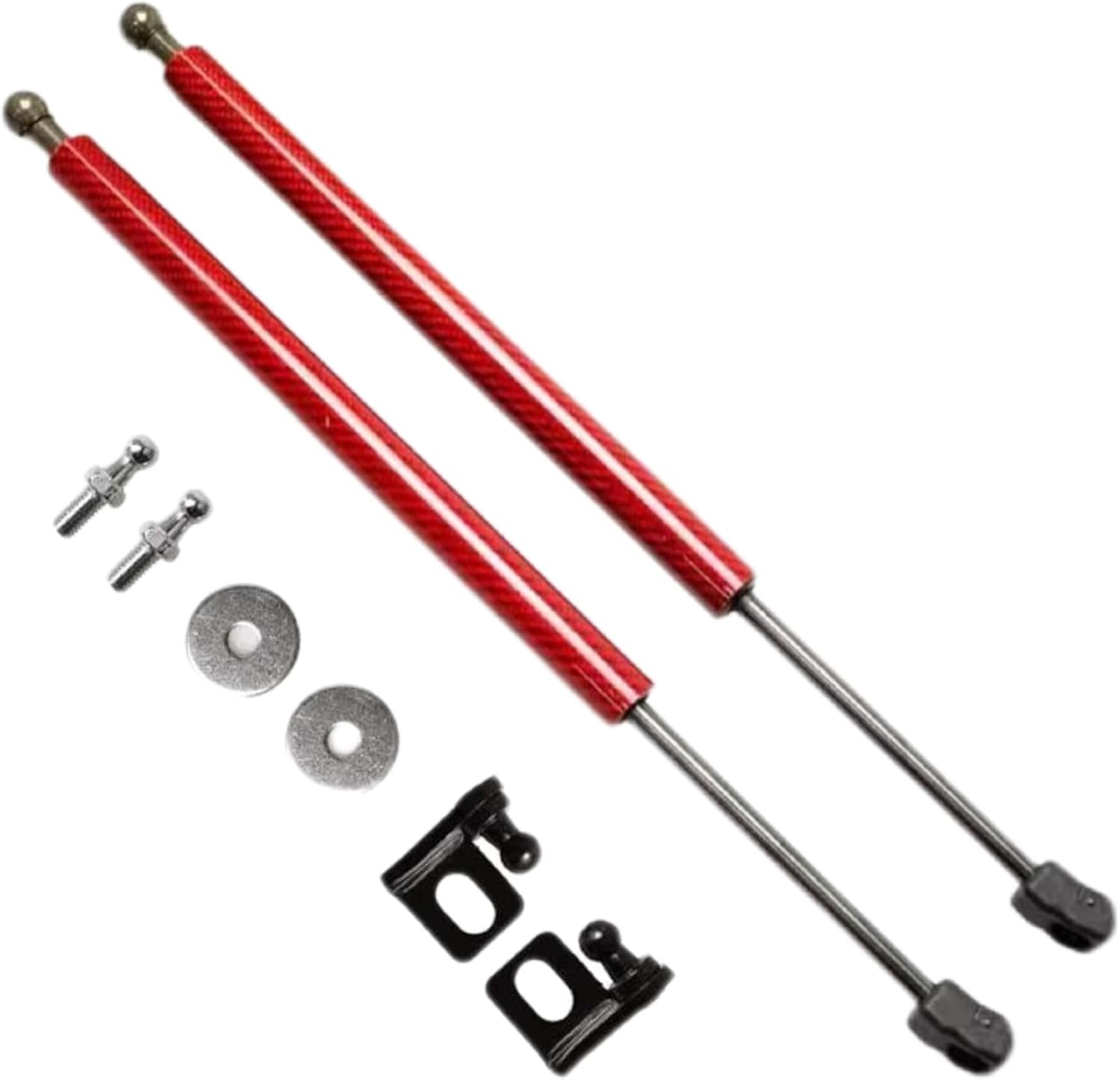 TSUBASA Lift Supports Struts for Nissan Ariya (FE0) 2022-2025 Front Bonnet Hood Modify Carbon Fiber Gas Charged Shock Dampers Spring Bar (2 PCS) (Red Carbon Fiber)