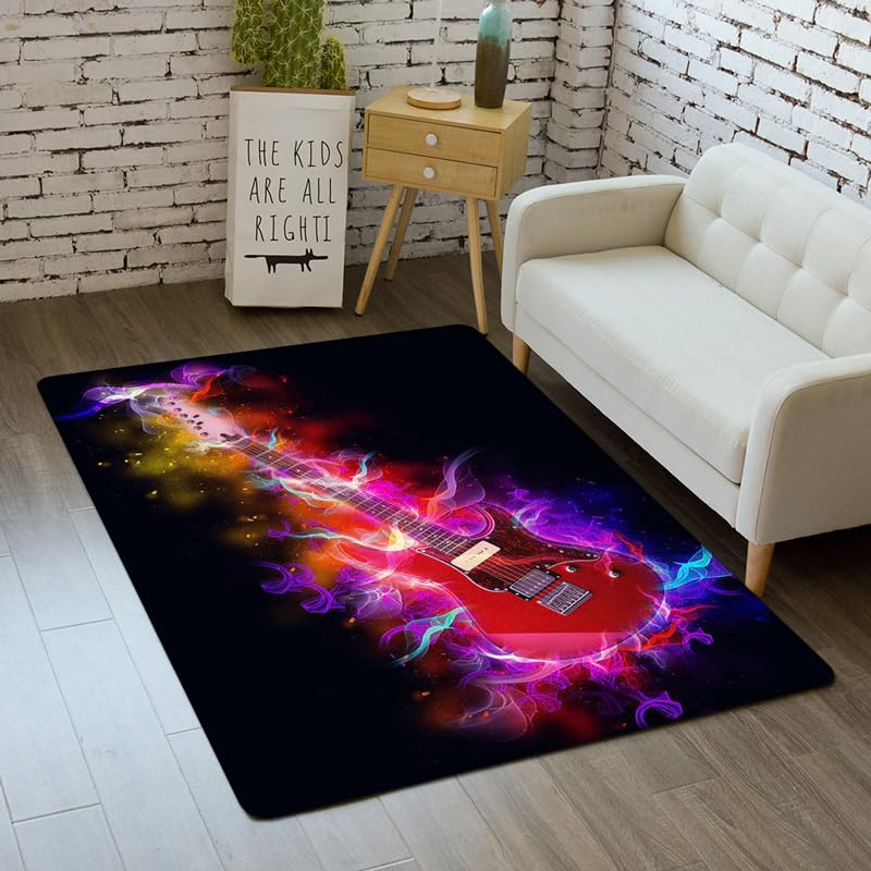 Tapis guitare 3D anti-glisse pour sécuriser le sol de la salle de jeux