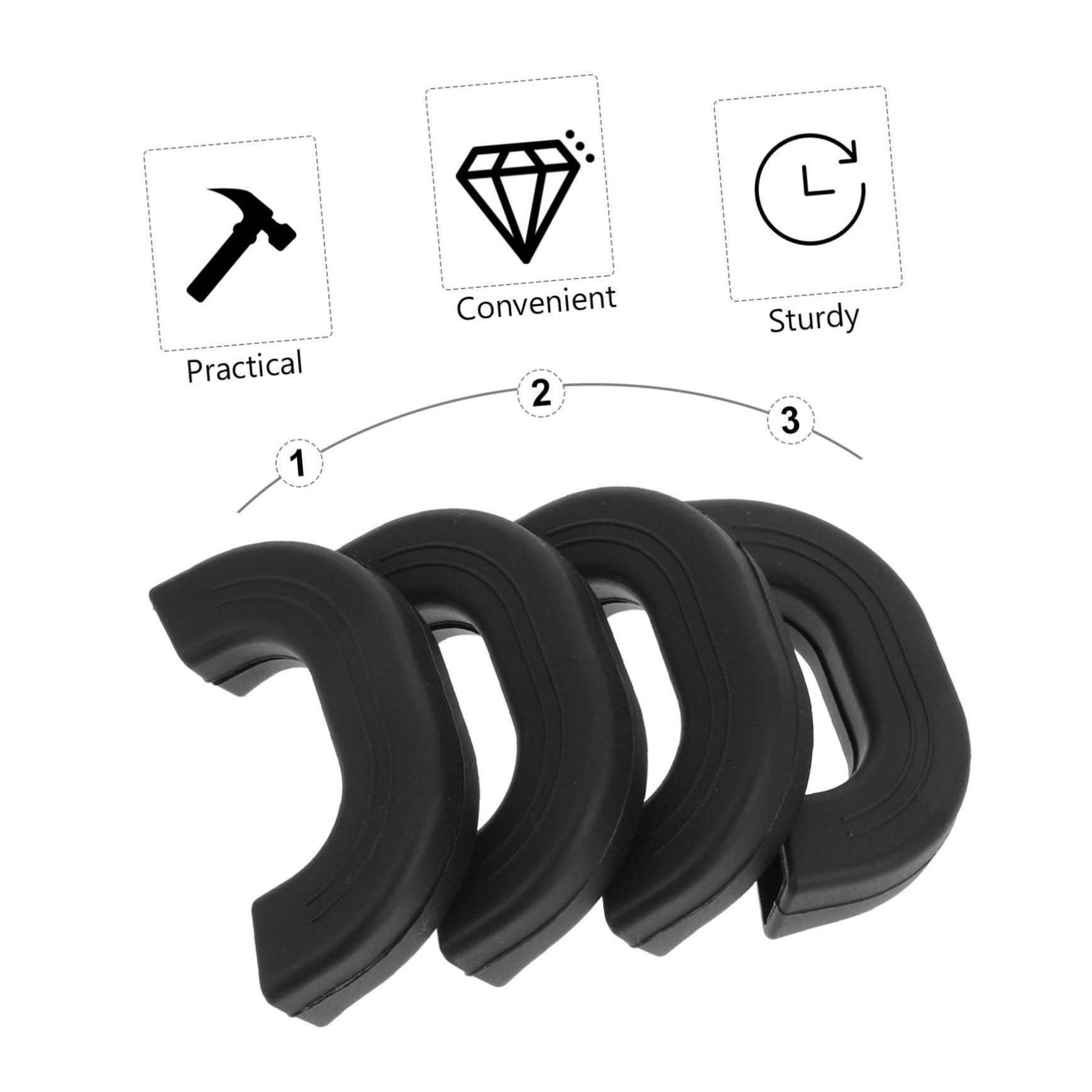 4 Piezas Fundas de Silicona para Asas de Ollas Antideslizantes y Aislantes Térmicos Protección contra Quemaduras para Cocina y Cómoda