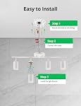Bojim LED Track Lighting Close to Ceiling for Kitchen, White Tracking Light Fixture for Living Room, Flexibly 4 Lights Head Adjustable Arms Spotlight for Studio, GU10 Socket, Bulbs Not Included