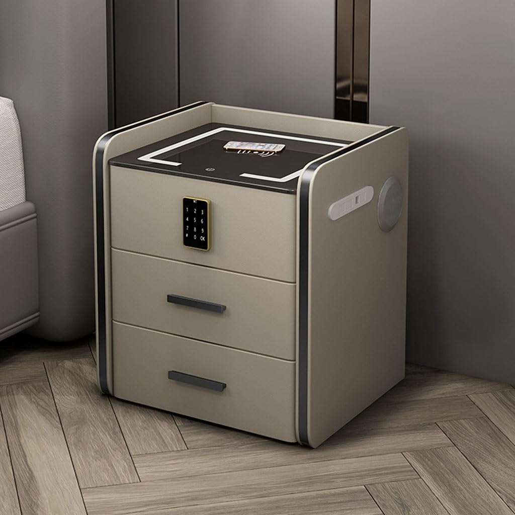 充電ステーションとパスワードロック付きナイトスタンド、3つの大容量