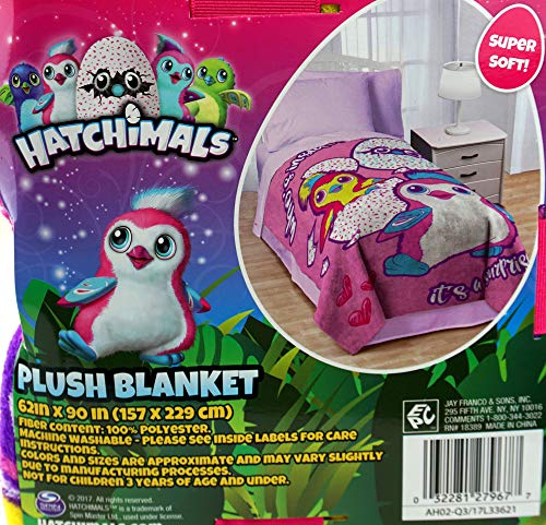 Hatchimals en peluche parure de lit double super doux pour filles