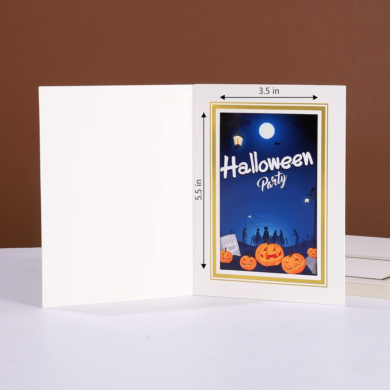 カードボードフォトフォルダー 12枚パック ホワイト/ゴールド ペーパーフォトフレームカード 4x6インチの写真用 最高の紙グリーテ