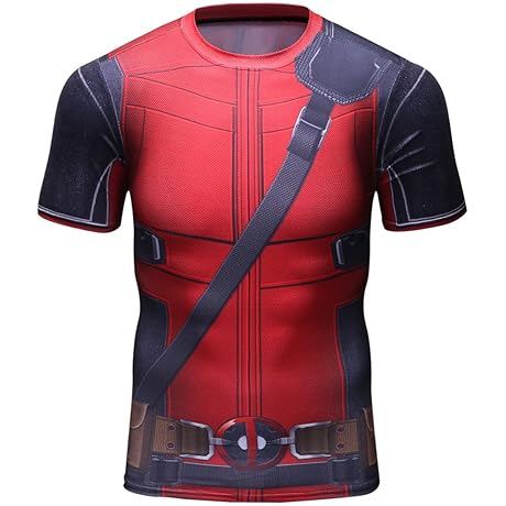 Deadpool Cosplay Mens 3D Digital Printing