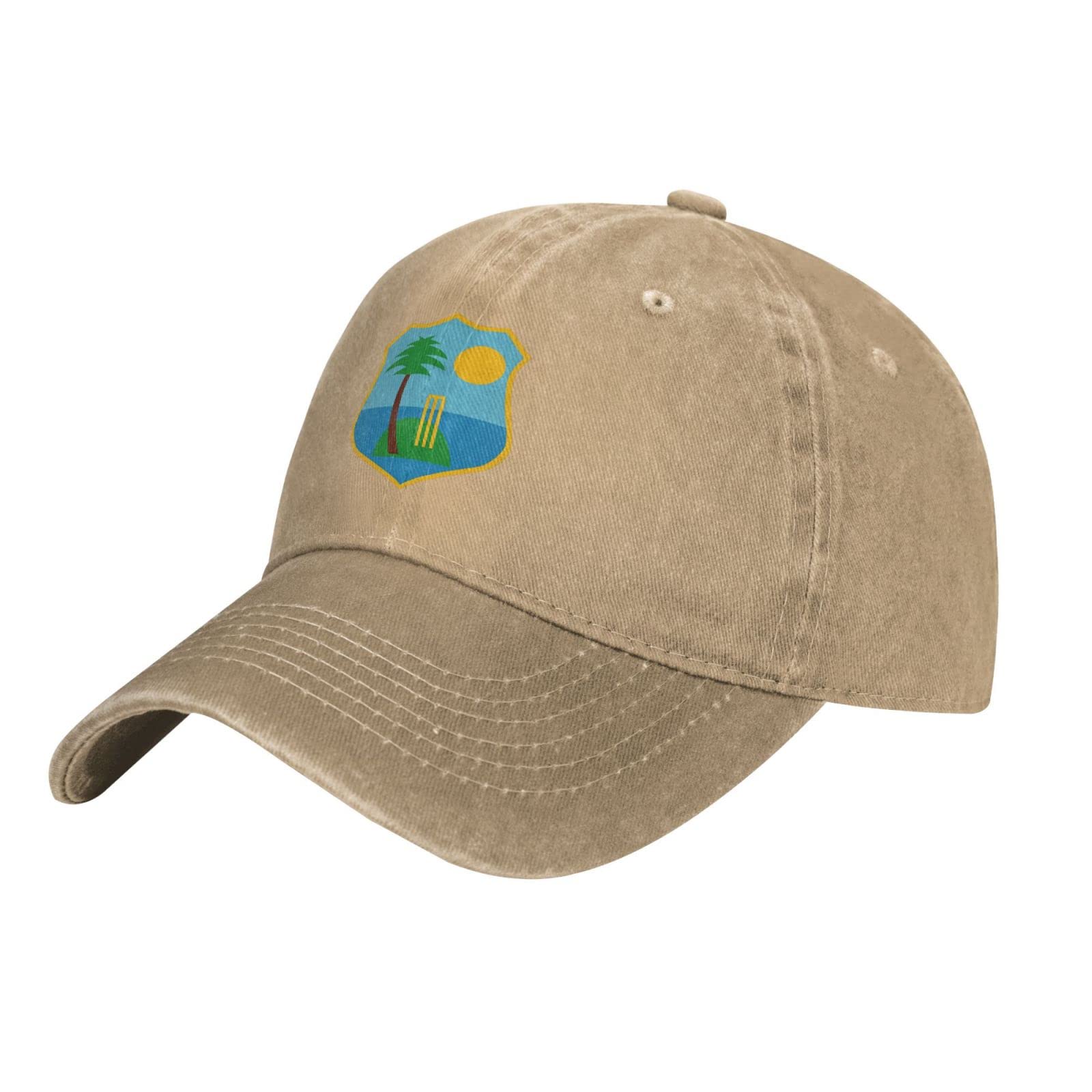 West Indies Cricket Board Flag Baseball Cowboy Hat Adjustable Trucker Hat Natural