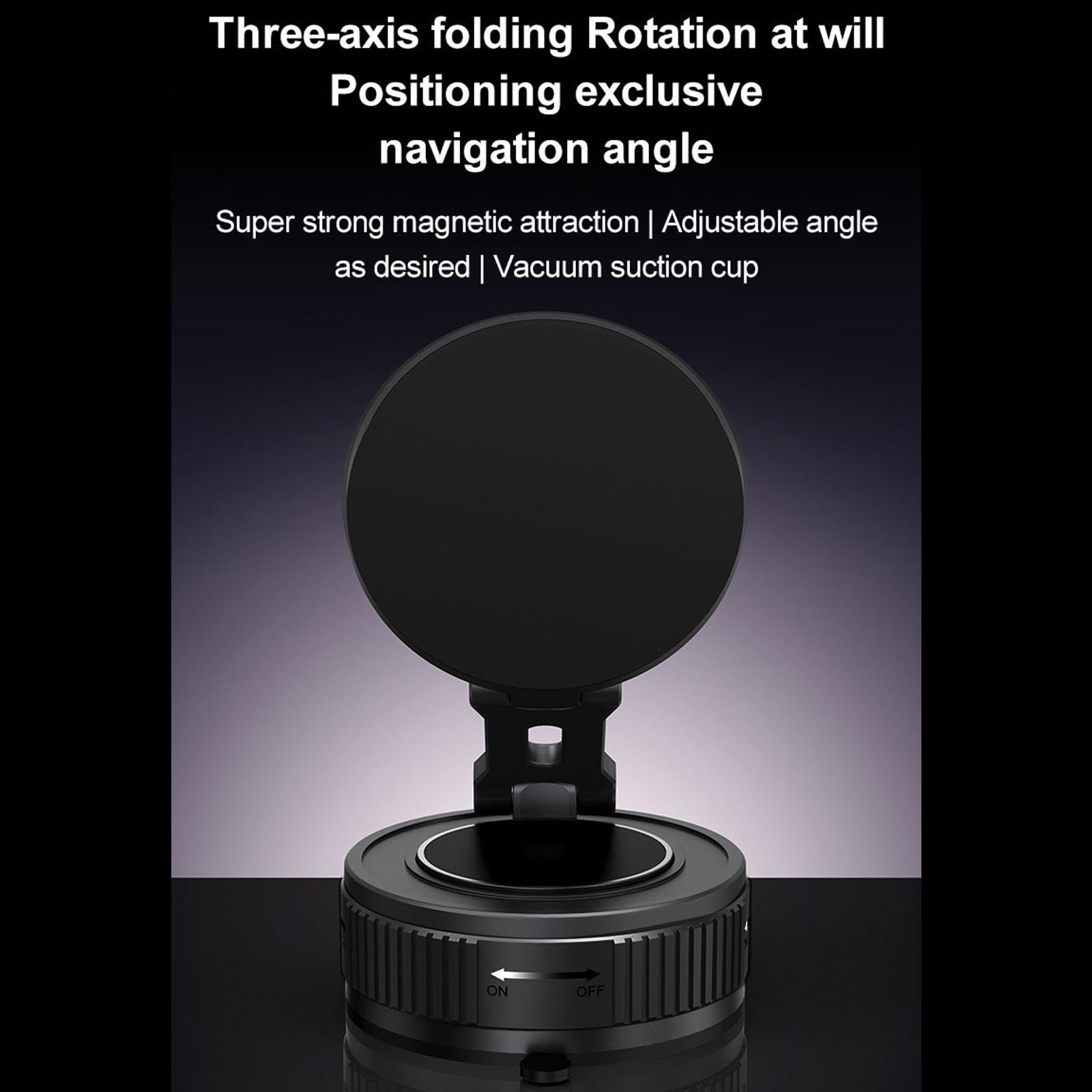 Soporte giratorio de 360 grados para teléfono celular con base de ventosa, soporte de teléfono de 360 grados para un ángulo de visión óptimo, soporte magnético para teléfono