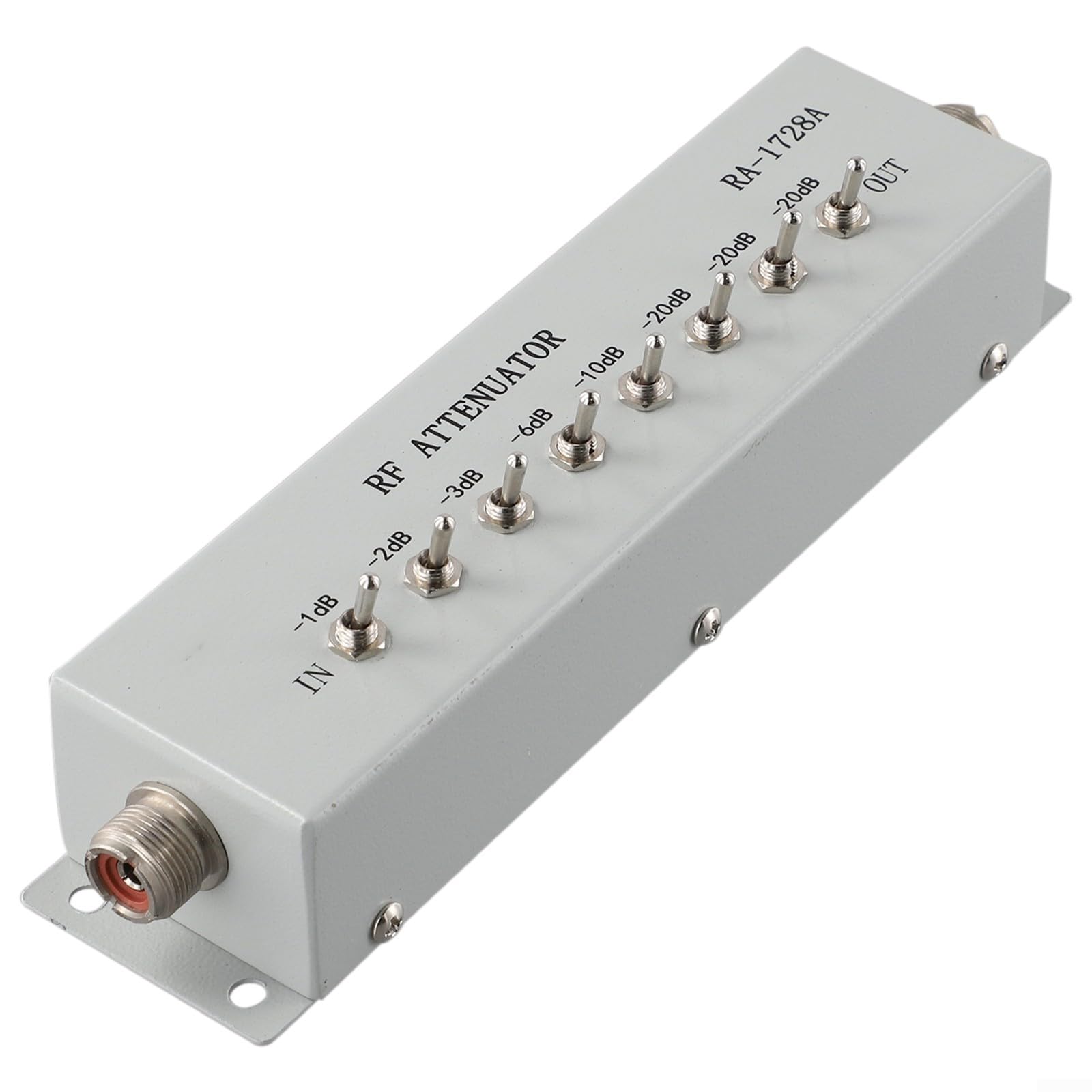 Atténuateur à pas variable 82 dB 50 Ohm pour émetteur radio Ham avec 8 sections et atténuation de pas de 1 dB Convient pour le contrôle du signal RF