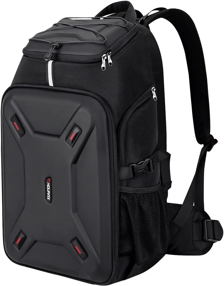 Endurax Extra Large Camera Backpack Hardshell Protection for DSLR Camera Gear or DJI Mavic 2 Mavic Air Spark Mavic Pro or Mavic Pro Platinum, Specialized Waterproof Drone Cameras Backpack(Black)