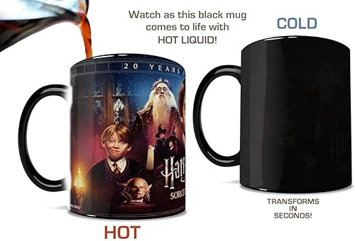 Miniatura 5 de Morphing Mugs Harry Potter and the Sorcerer's Stone 20th Anniversary – Una taza de cerámica que cambia de color de 11 onzas – Imagen revelada cuando