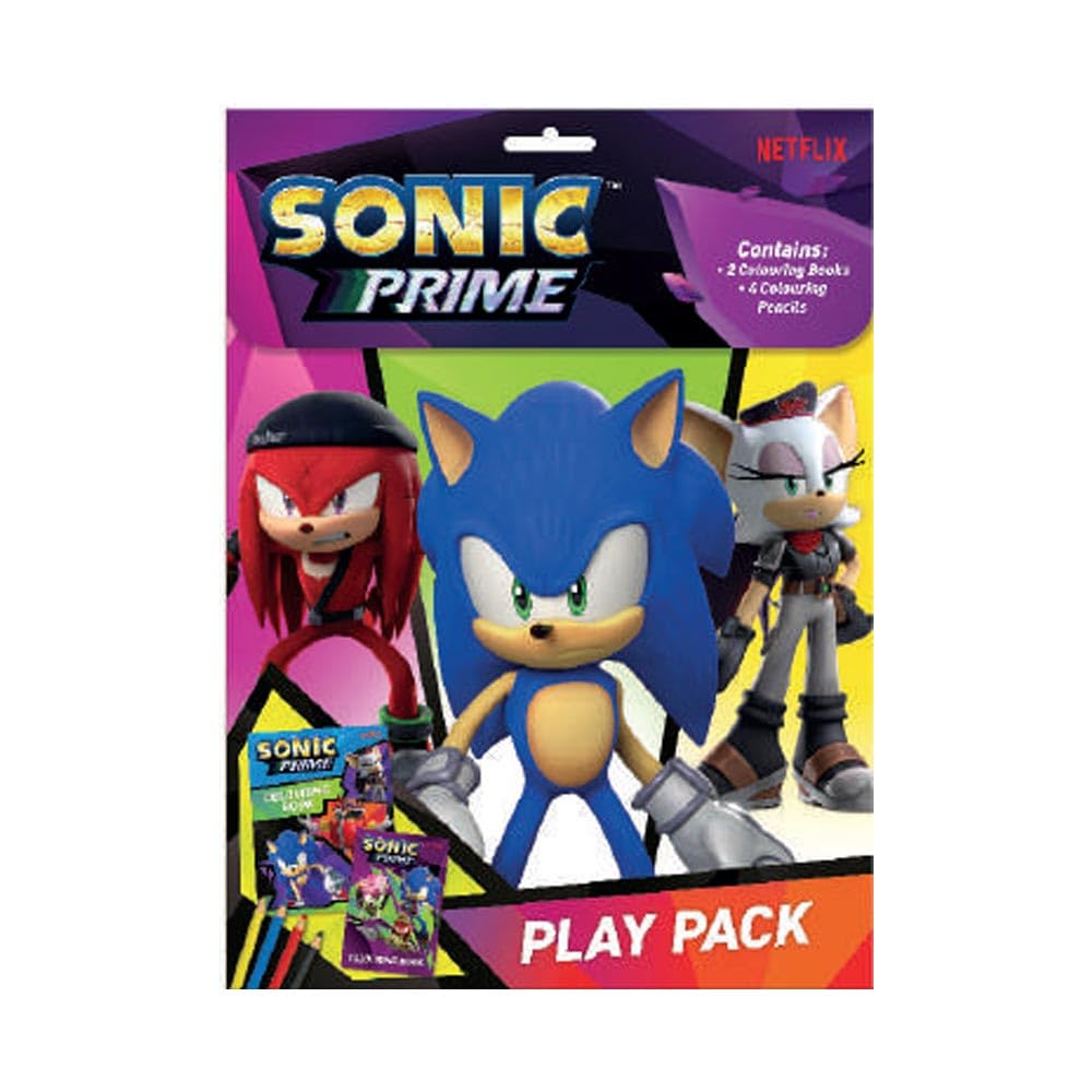 Sonic The Hedgehog Colouring Set Including 4 Colouring Pencils