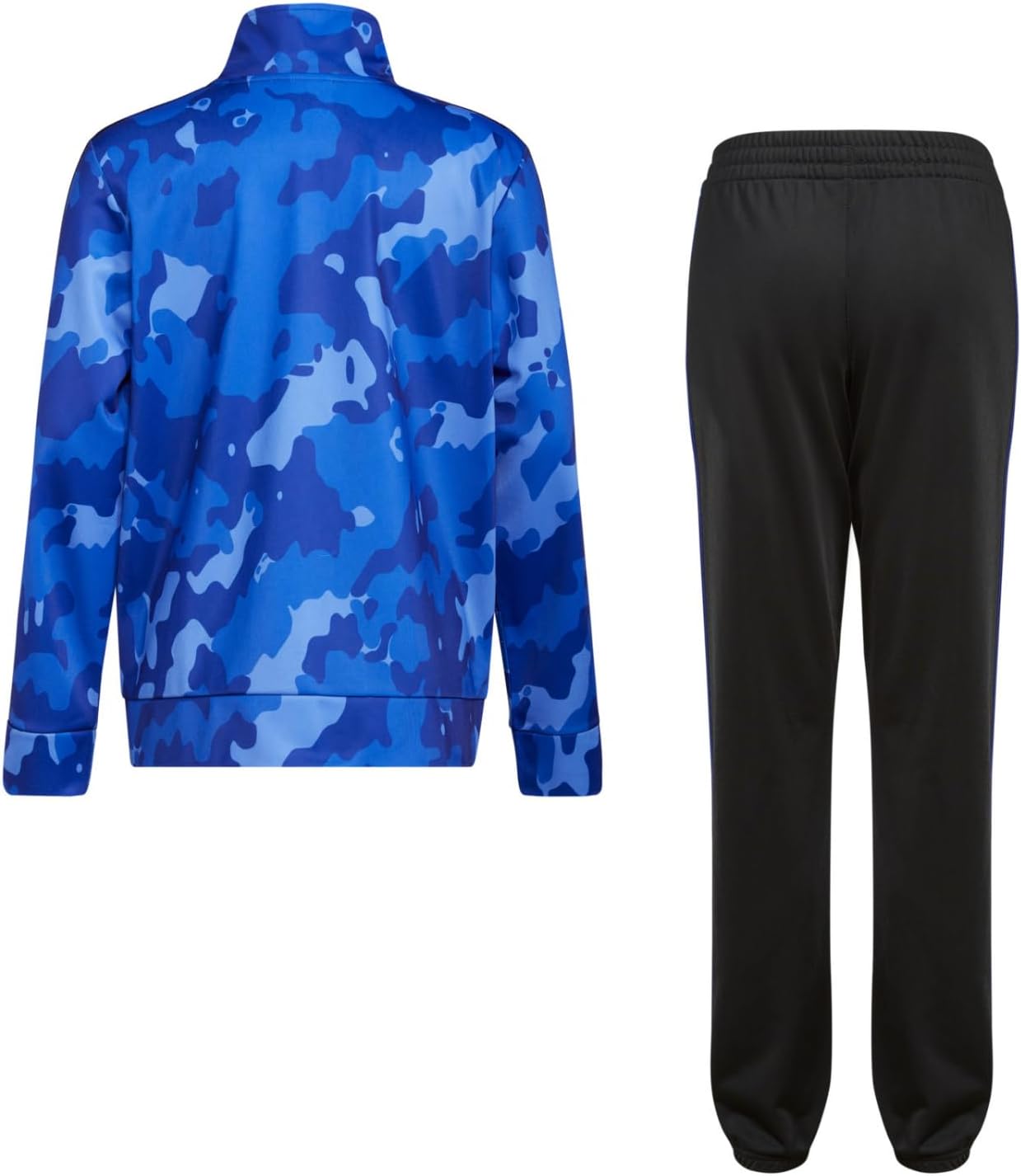 adidas Boys' Little Tricot Jacket & Pant Clothing Set, Semi Lucid Blue Camo, X-Large